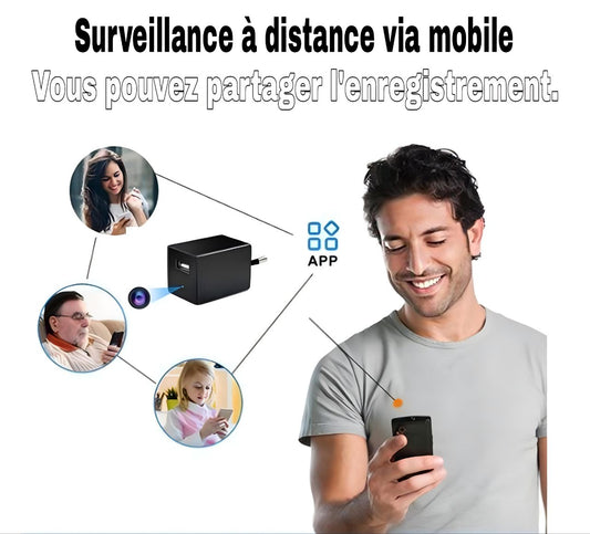 Cámara oculta con forma de cargador de teléfono